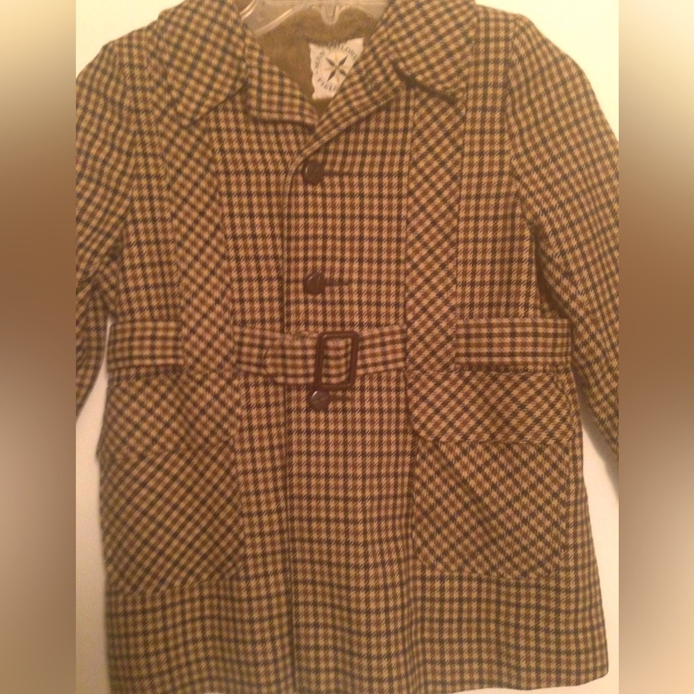 Boys Fieldstone dress coat / Vintage / Plaid